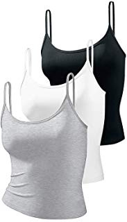 Débardeur d'été Femmes Casual blanc gris et noir lot de 3