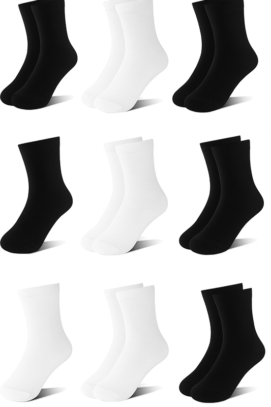 Chaussettes mi mollet de 1 à 15 ans lot de 6 PAIRES