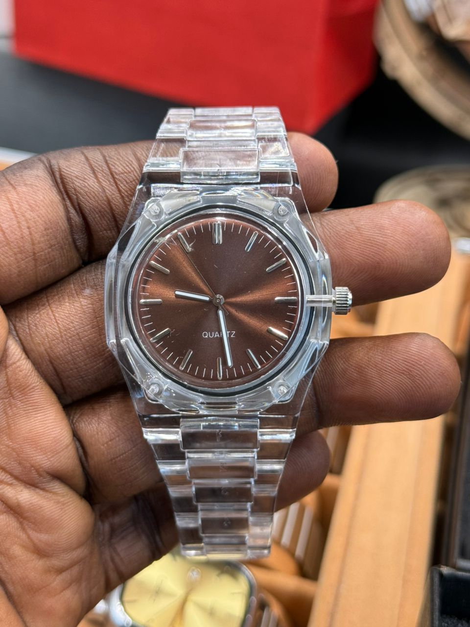 Montre squelette all brown