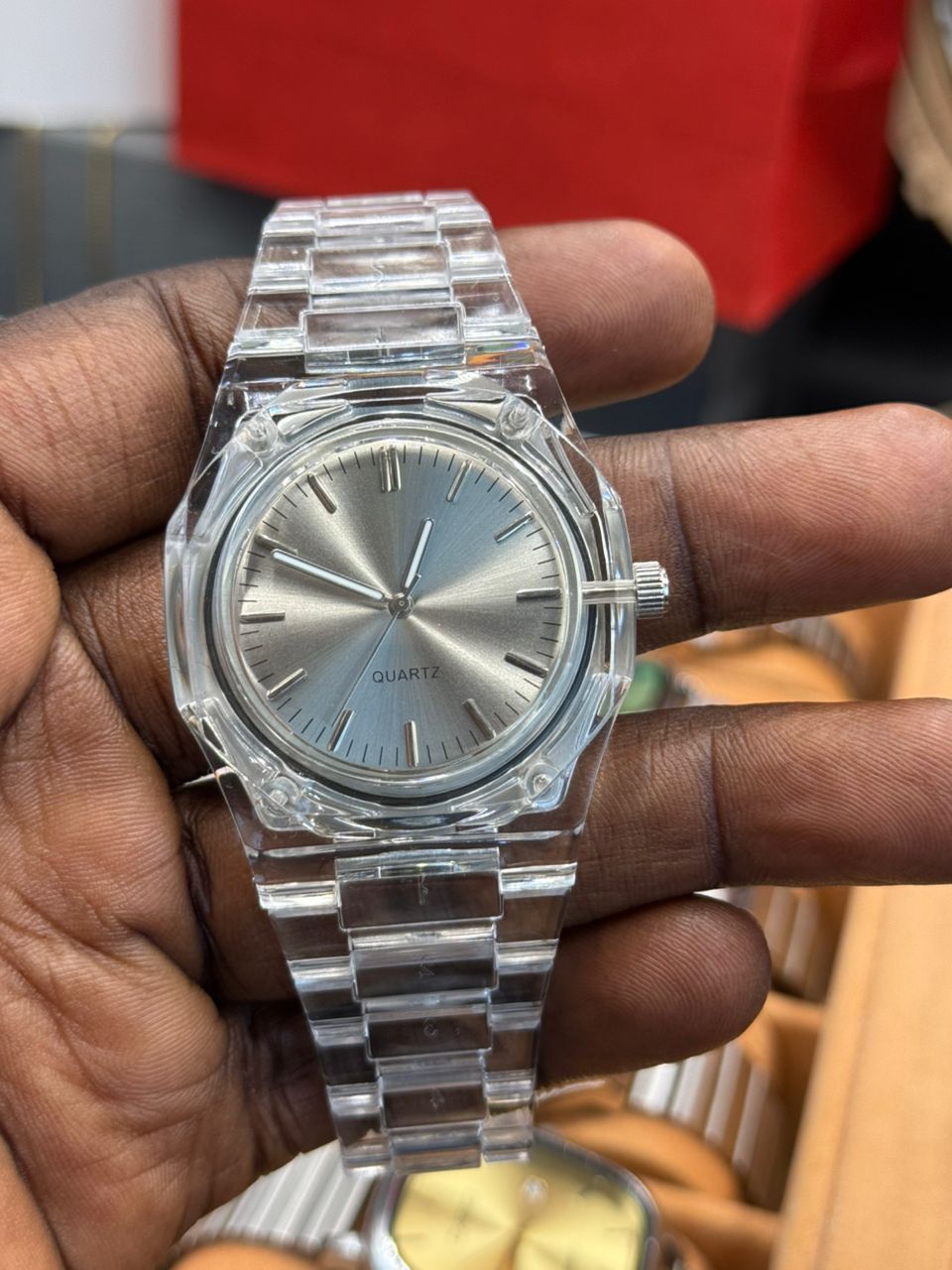 Montre squelette all grey