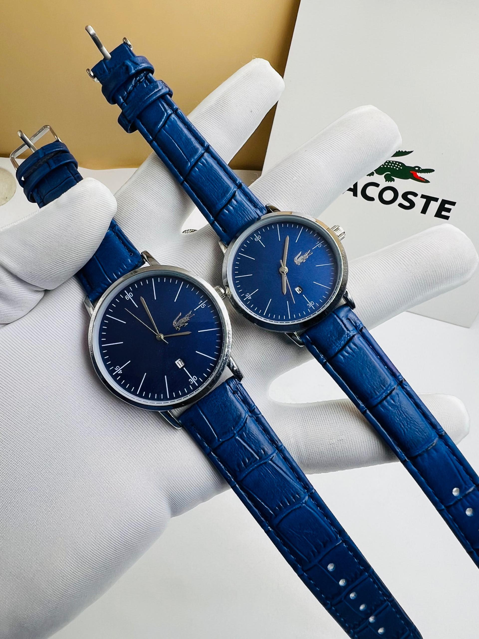 Montre Lacoste full blue couple