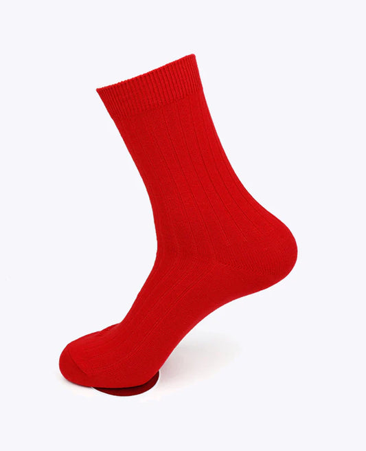 🍷 Chaussettes Classiques Homme – Rouge la paire