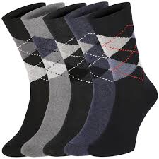 Chaussettes à carreau pour adulte lot de 6 paires